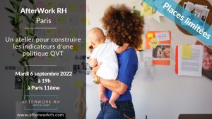 Visuel événement AfterWork RH Paris 6 septembre 2022 - mettre en place les indicateurs QVT