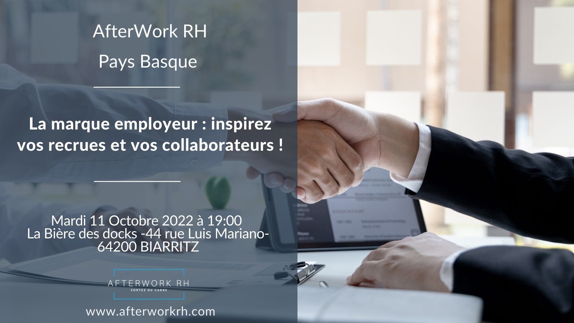 AfterWork RH Pays - Basque - Marque Employeur : Inspirez vos recrues et vos collaborateurs - octobre 2022