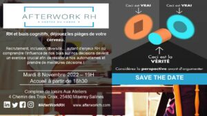 Annonce AfterWork RH Besançon - RH et biais cognitifs - novembre 202A