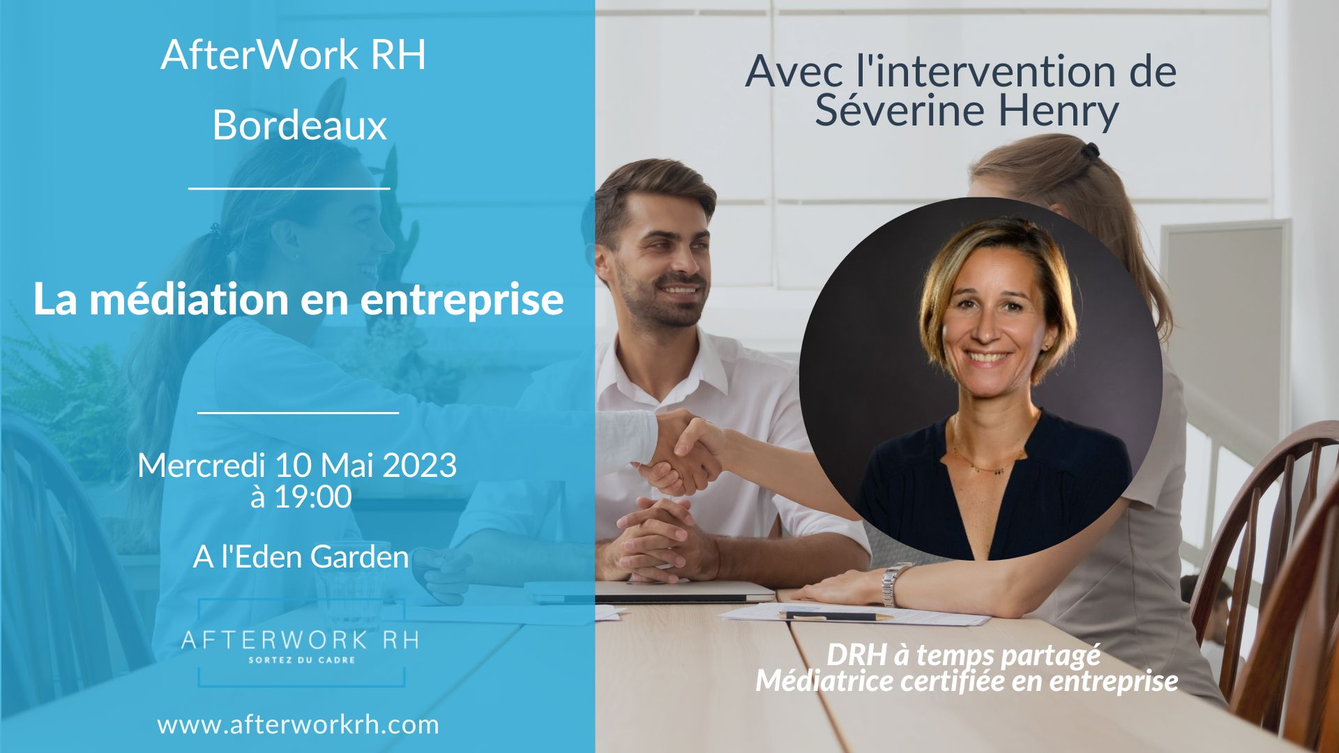 La médiation en entreprise - AfterWork RH Bordeaux - mai 2023