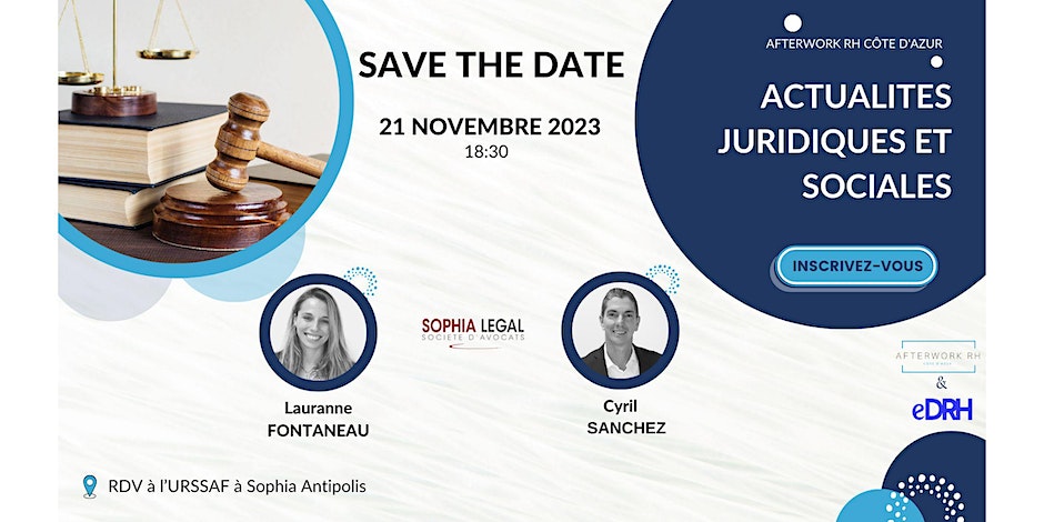 AfterWork RH Côte d'Azur - 21 novembre 2023 - Actualités juridiques