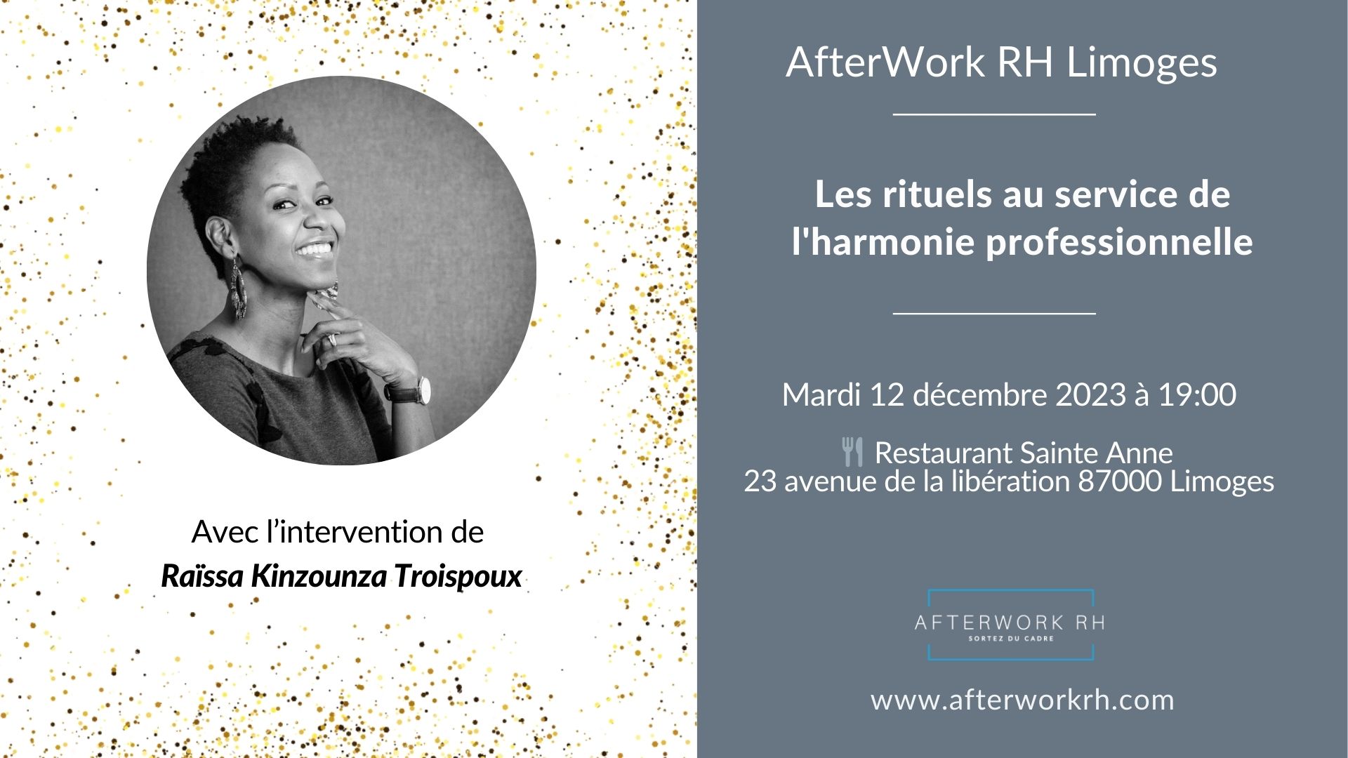 AfterWork RH Limoges - Les rituels au service de l'harmonie professionnelle - décembre 23