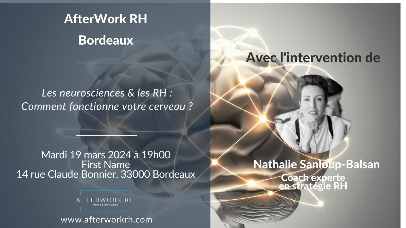 L’AfterWork RH Bordeaux vous propose de se retrouver autour d’un moment de réflexion sur le thème des neurosciences.