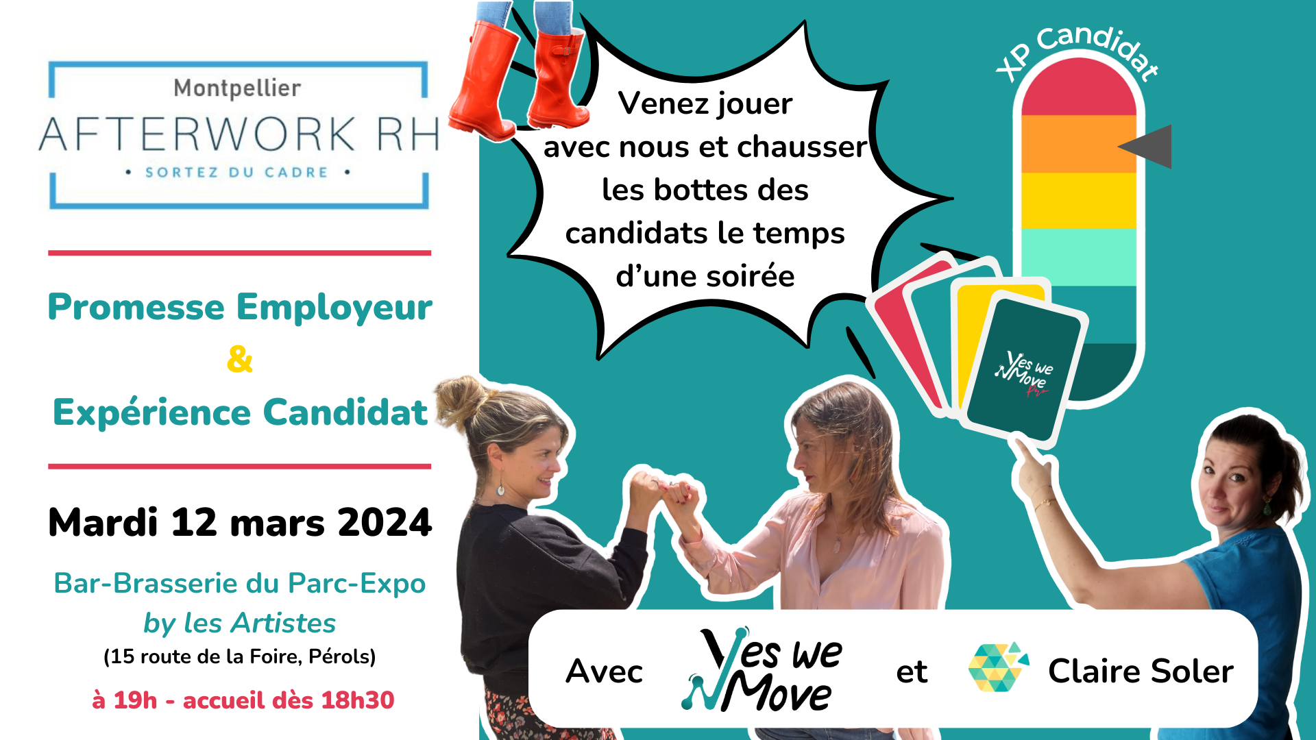 Visuel AWRH Montpellier - mars 2024 - promesse employeur et expérience candidat